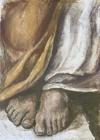 Sibyl feet, after Michelangelo