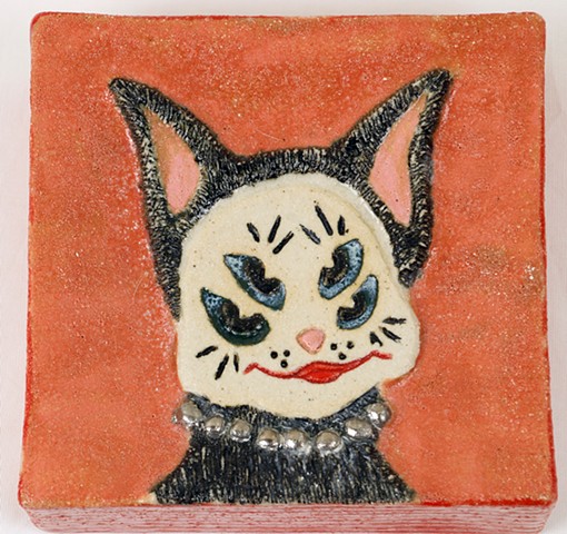 Girl Kitten Wall Piece