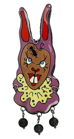 Brown Rabbit Brooch