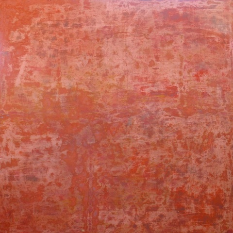 orange, pink, acrylic, panel