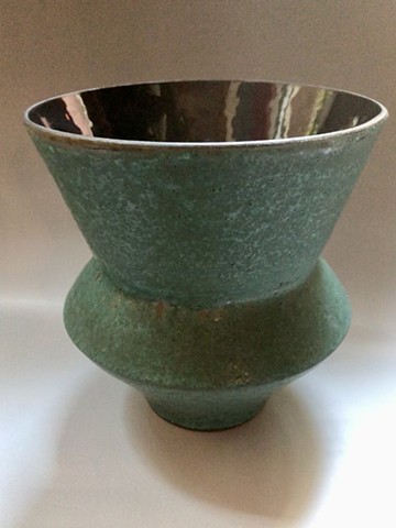 large turquoise vase