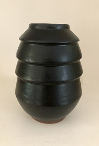 modern vase, matte black