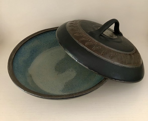 large covered bowl