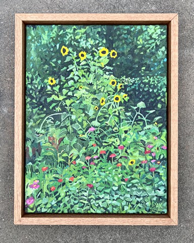 Sunflowers and Goldfinches