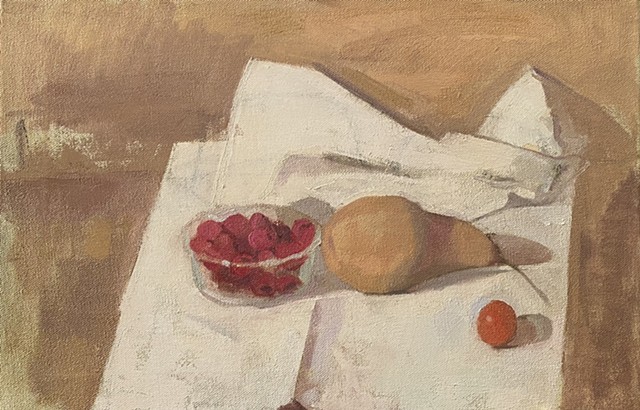 Raspberries and Pear