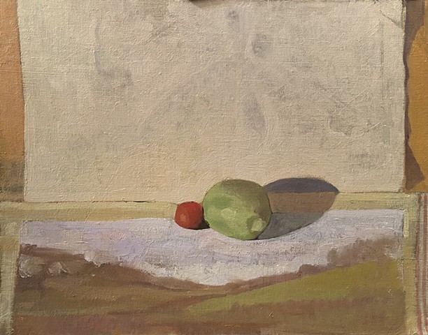 Lime and Tomato on Painting