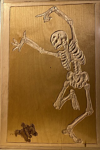Grateful Dead Cajon Skeleton