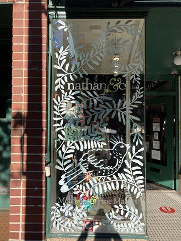 Flashe on glass, 2020