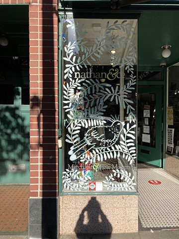 Flashe on glass, 2020