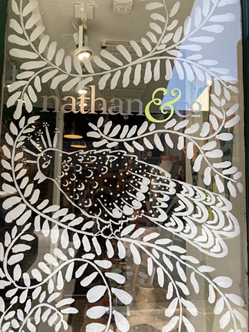 Flashe on glass, 2020