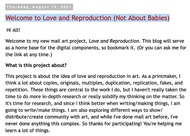 Introduction: Welcome to Love and Reproduction (Not About Babies)