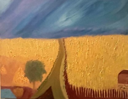 Wheatfield With Fence