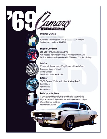 Car Show Poster -'69 Camaro