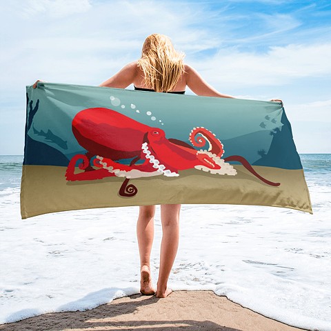 Octopus Beach Towel