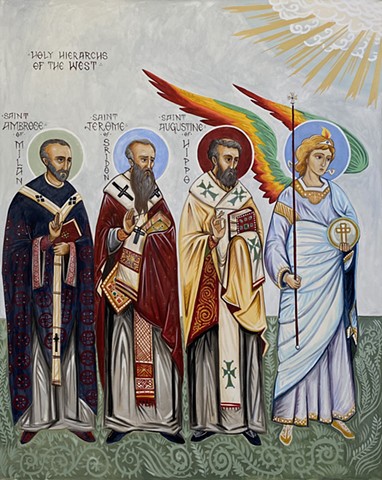 Holy Hierarchs of the West with angel