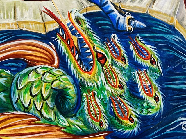 7 headed dragon of the Apocalypse (detail)