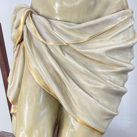 the restored statue (detail)