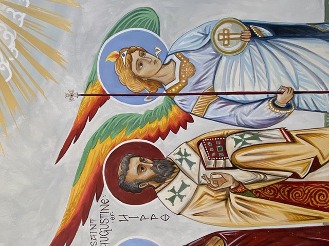 St Augustine and angel