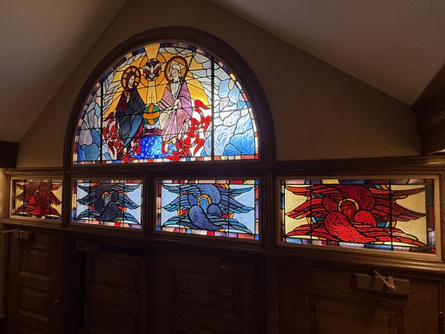 Stained glass installation