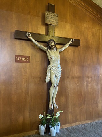 Finished statue installed int he Church, Mater deLaRosa, South San Francisco CA