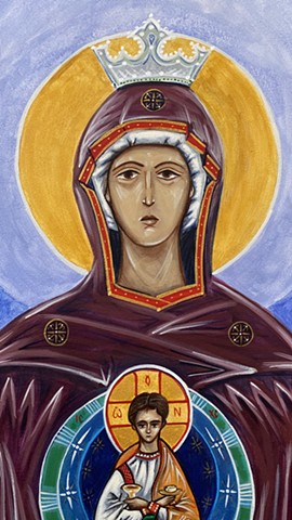 close up of Theotokos