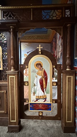 Right Deacon door, icon of Saint Stephen 