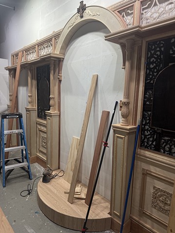 fabrication in process in studio