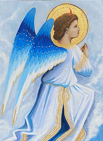 angel (in the style of Fra Angelico)