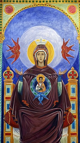 Holy Theotokos Enthroned