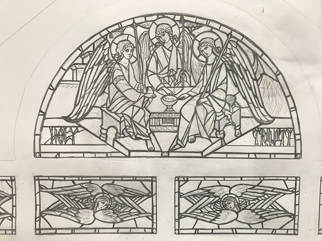 design for Old Testament Trinity window
