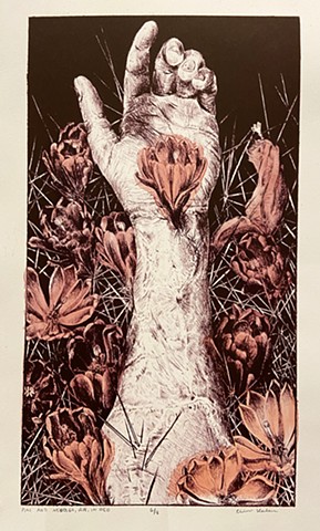 Pins & Needles, RFF, monoprint