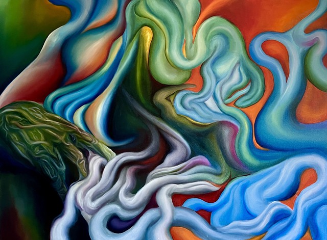 Due to scale, painting ships unstretched and will require restretching by a framer. Email chloe@chloemacaulay.com with any questions.