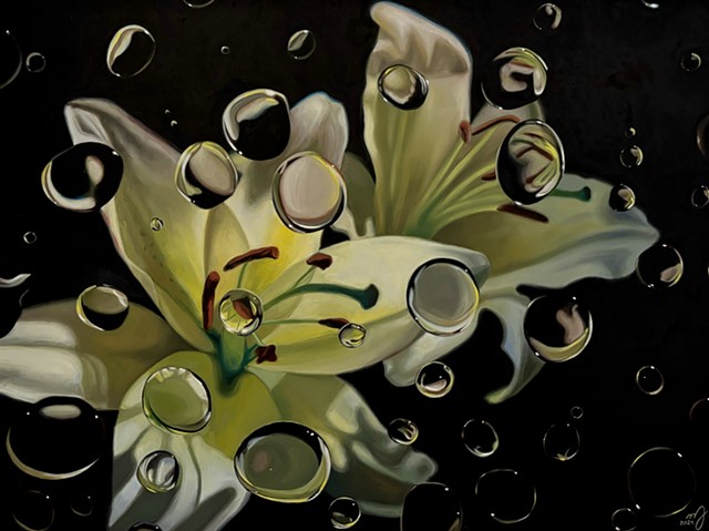 Droplets on Lilies