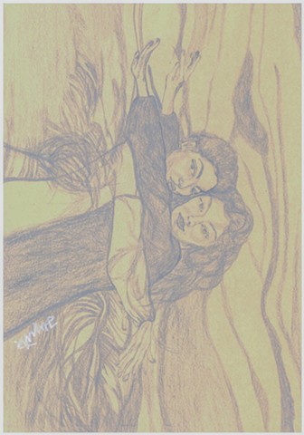 현 <폭풍에 휘감긴 두 자매> HYUN <Two Sisters Entwined in the Storm> (Drawing) 