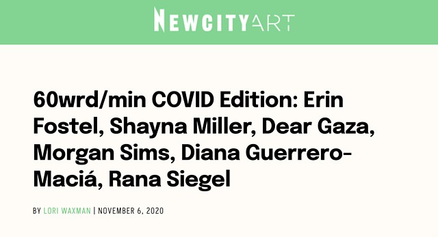 Newcity Art, November 2020