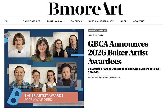 GBCA Announces 2026 Baker Artist Awardees