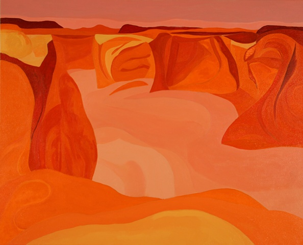 oil painting of Canyon de Chelly by Laura Hampton