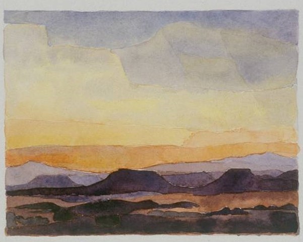 watercolor of Southwest Landscape by Laura Hampton