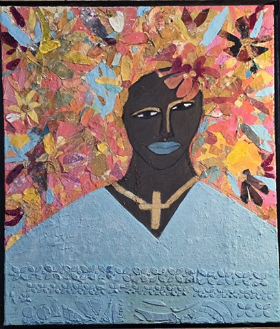 Goddess of Flowers in a Peasant Dress