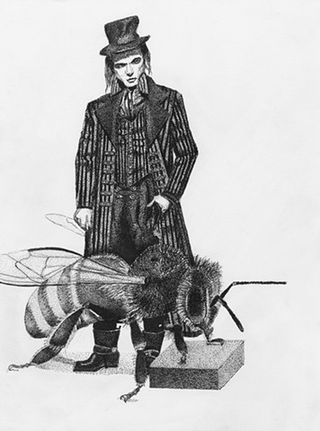 Man with Giant Bee