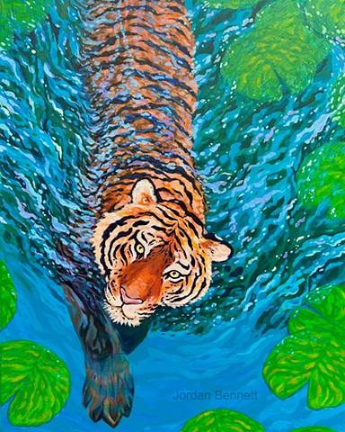 Tiger Swimming