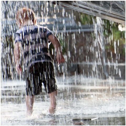 Boy in Fountain