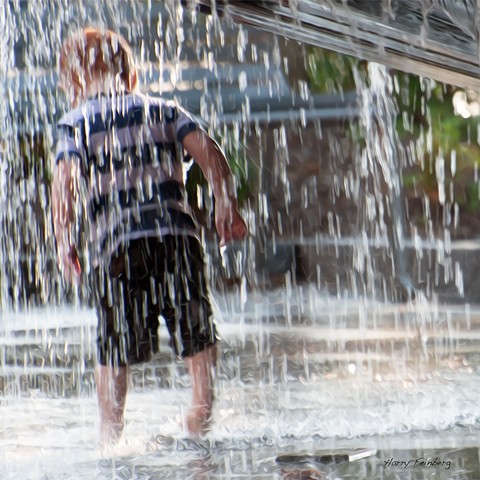 Boy in Fountain