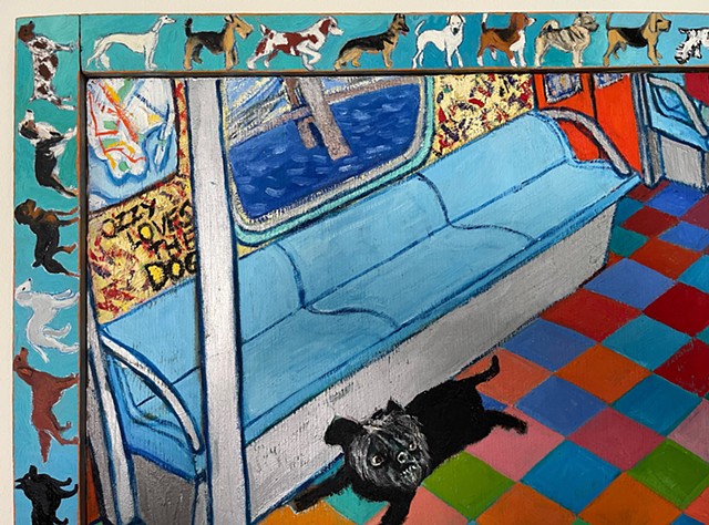 Dog on the D Train (detail)