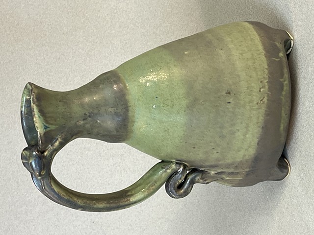 Bronze and moss Lady pitcher