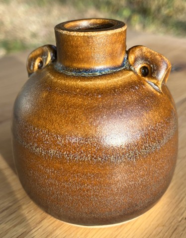 Brown Luster Bud Vase