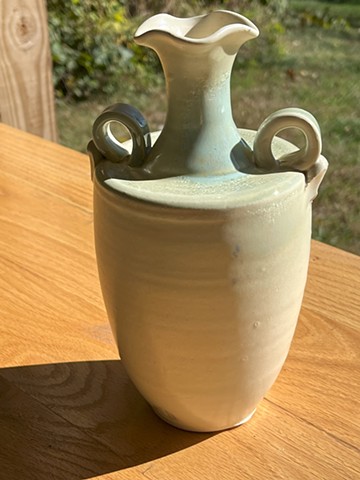Green Crystal Vase