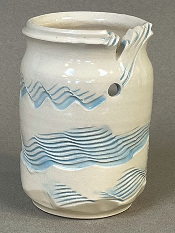 Turquoise Wave Vessel