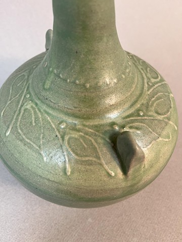 Evergreen Vase with Slip