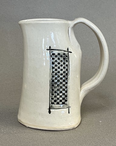 Grey Squares Pitcher